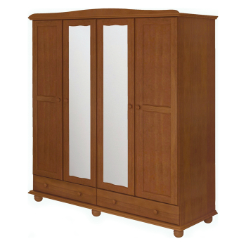 4-türiger Kleiderschrank COPACABANA braun