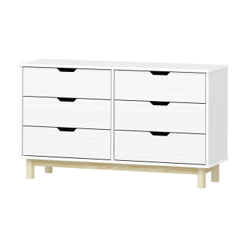 Komoda 3+3 zásuvky BONITO 2 bílý lak