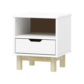 Noční stolek 1 zásuvka BONITO 2 bílý lak