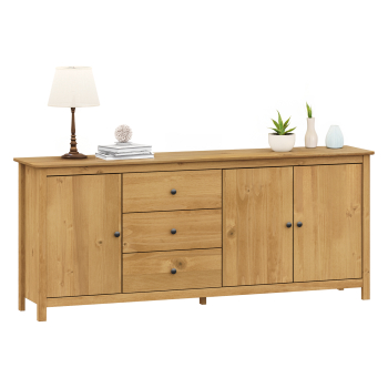 Kommode 3 Türen + 3 Schubladen TORINO Wachs