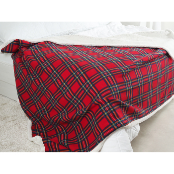 Deka BUFFALO 150x200 červenozelené káro